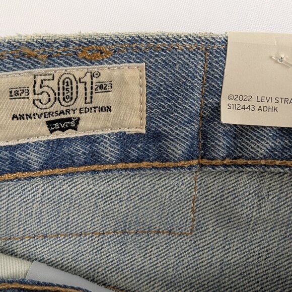 Levis 501 Original 32x32 Men's Straight Leg 150th Anniversary Button Fly New Tag - Picture 10 of 13